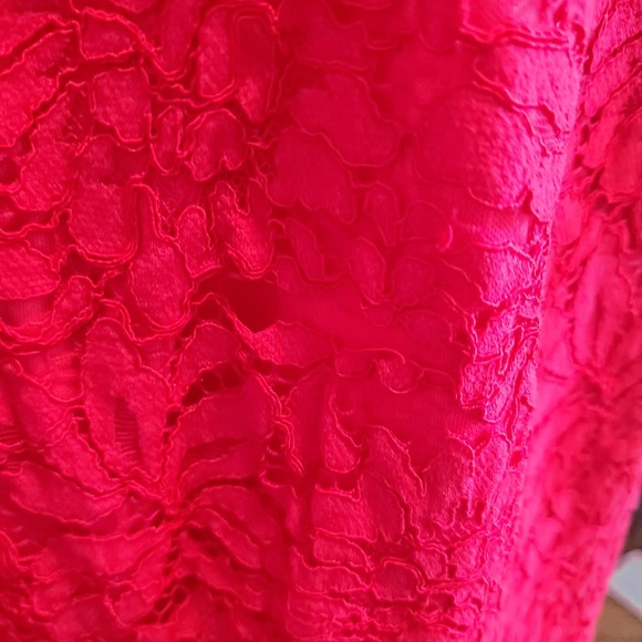 Miusol Size L Raspberry Pink Lace Zip up Sheath Dress TINY FLAW (marked 1X) - Picture 12 of 13